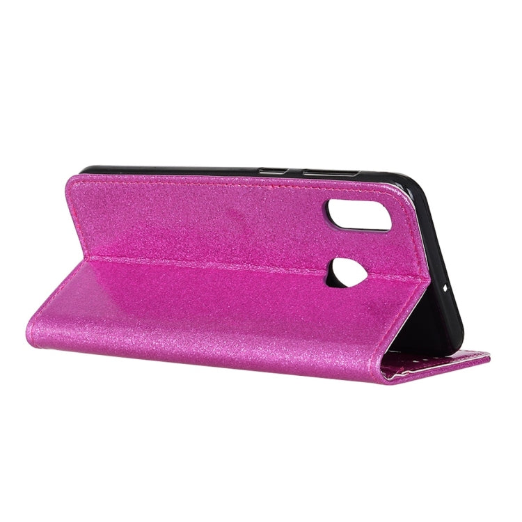 Glitter Powder Waterproof Horizontal Flip Leather Case with Holder & Card Slots & Wallet for Galaxy A10S