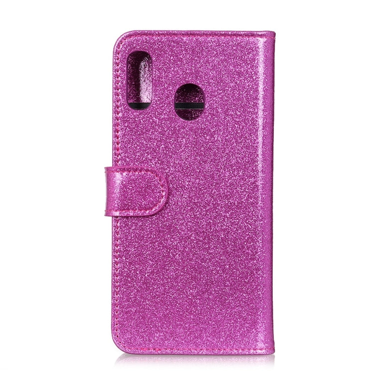 Glitter Powder Waterproof Horizontal Flip Leather Case with Holder & Card Slots & Wallet for Galaxy A20S
