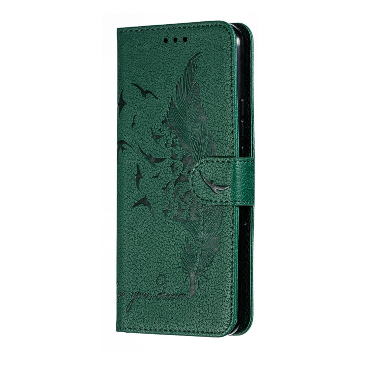 Feather Pattern Litchi Texture Horizontal Flip Leather Case with Wallet & Holder & Card Slots For Huawei P Smart Z / Y9 Prime (2019)