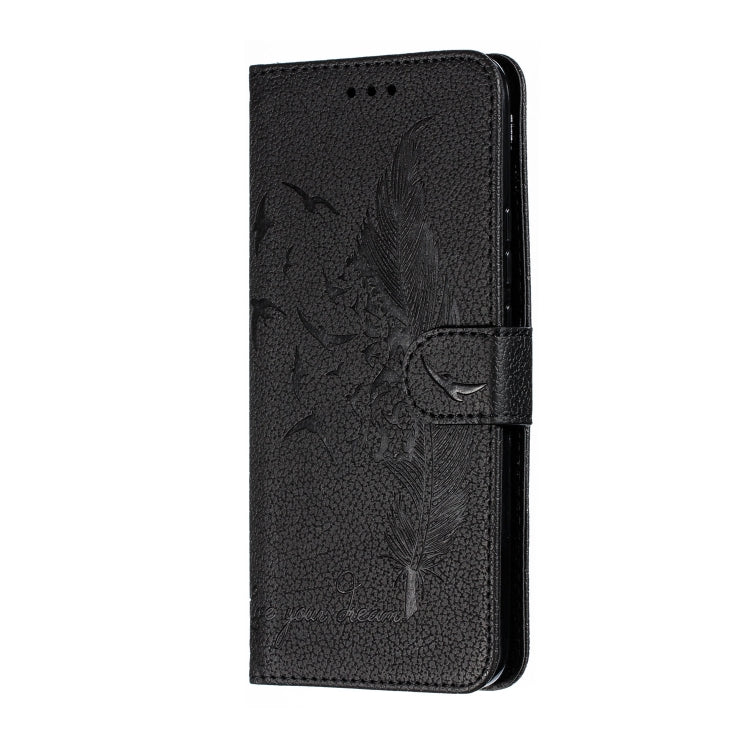 Feather Pattern Litchi Texture Horizontal Flip Leather Case with Wallet & Holder & Card Slots For Huawei P Smart Z / Y9 Prime (2019)