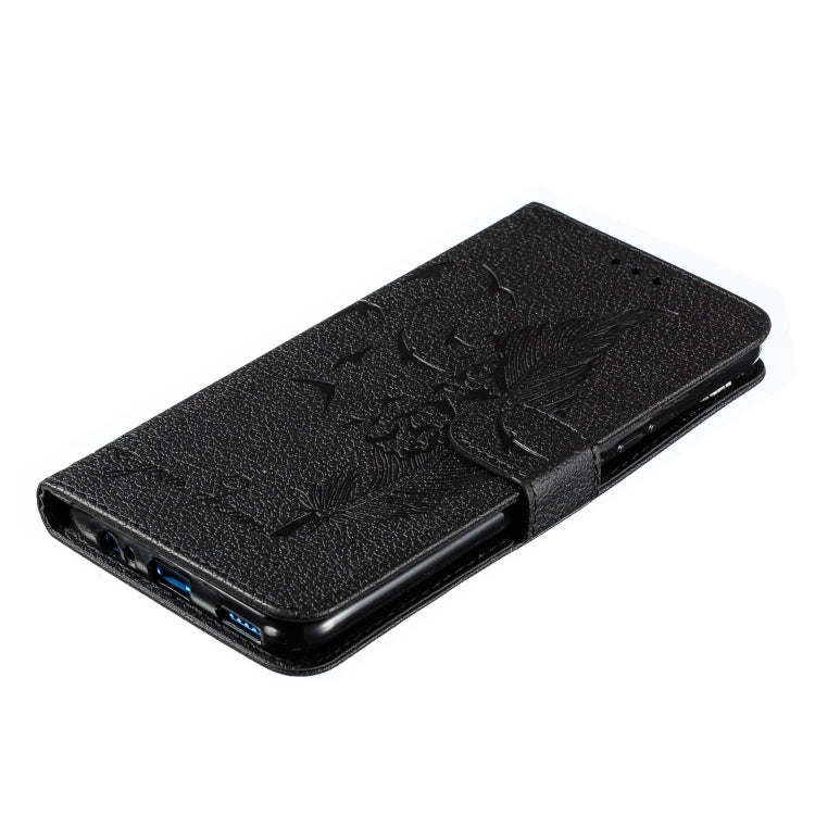 Feather Pattern Litchi Texture Horizontal Flip Leather Case with Wallet & Holder & Card Slots For Huawei P Smart Z / Y9 Prime (2019)