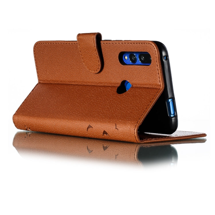 Feather Pattern Litchi Texture Horizontal Flip Leather Case with Wallet & Holder & Card Slots For Huawei P Smart Z / Y9 Prime (2019)