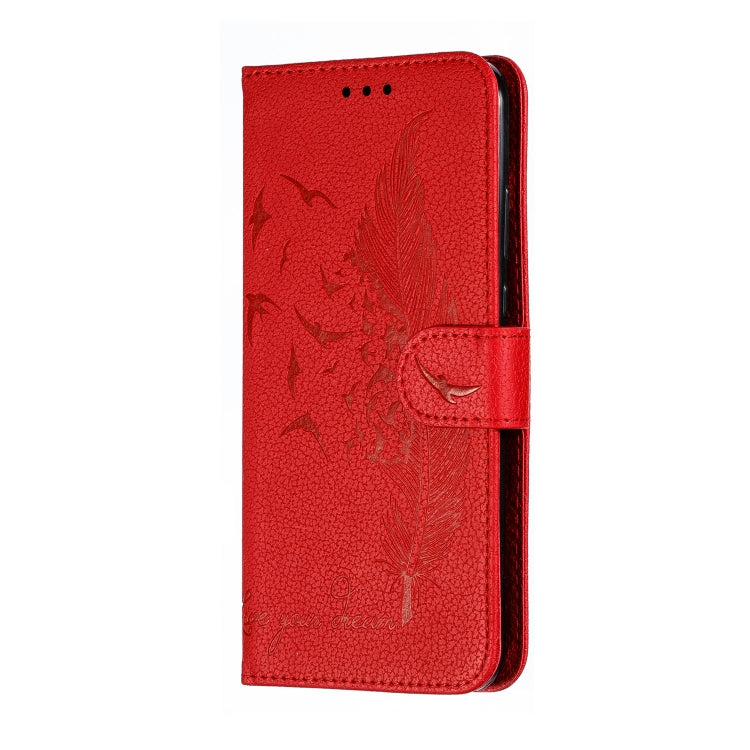 Feather Pattern Litchi Texture Horizontal Flip Leather Case with Wallet & Holder & Card Slots For Huawei P20 Lite (2019) / Nova 5i