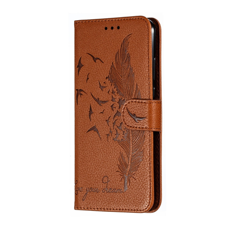 Feather Pattern Litchi Texture Horizontal Flip Leather Case with Wallet & Holder & Card Slots For Huawei P20 Lite (2019) / Nova 5i