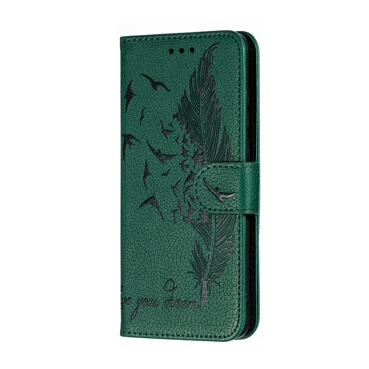 Feather Pattern Litchi Texture Horizontal Flip Leather Case with Wallet & Holder & Card Slots For Huawei P30