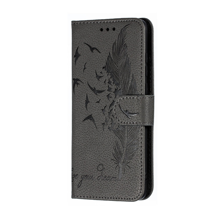 Feather Pattern Litchi Texture Horizontal Flip Leather Case with Wallet & Holder & Card Slots For Huawei P30