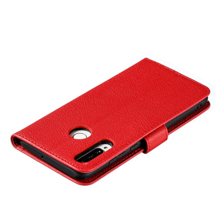 Feather Pattern Litchi Texture Horizontal Flip Leather Case with Wallet & Holder & Card Slots For Huawei P30 Lite