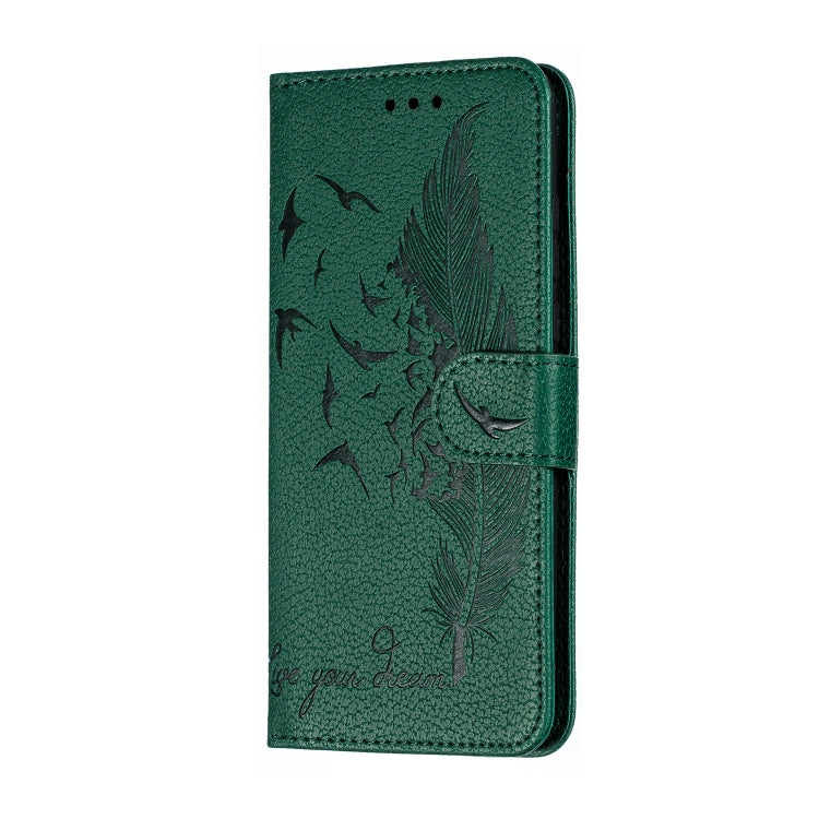 Feather Pattern Litchi Texture Horizontal Flip Leather Case with Wallet & Holder & Card Slots For Huawei P30 Lite