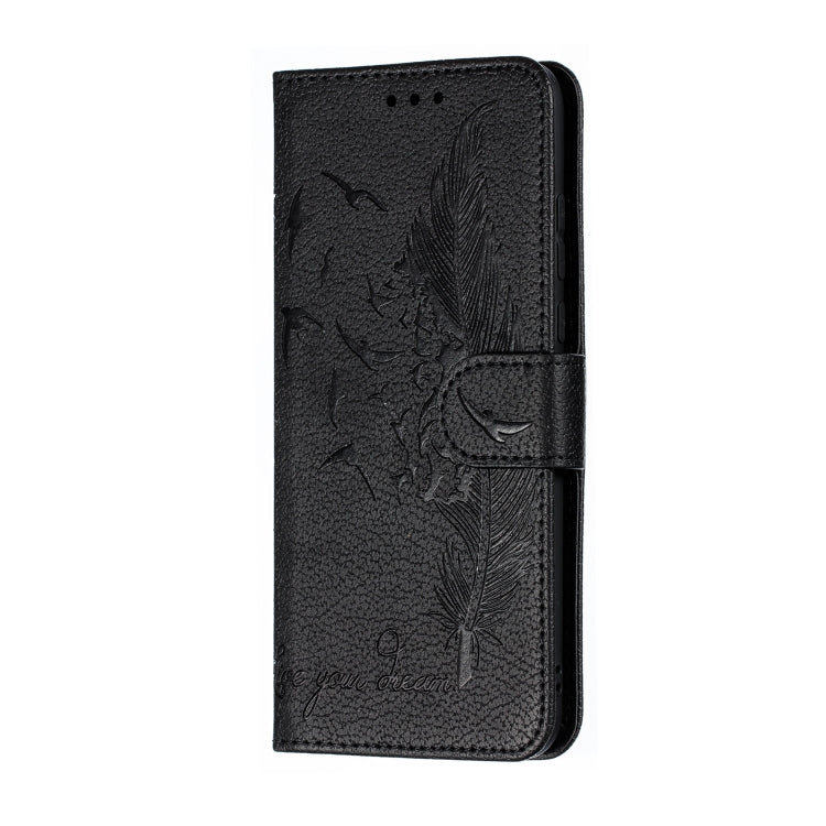 Feather Pattern Litchi Texture Horizontal Flip Leather Case with Wallet & Holder & Card Slots For Huawei P30 Lite