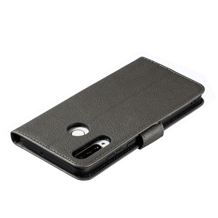 Feather Pattern Litchi Texture Horizontal Flip Leather Case with Wallet & Holder & Card Slots For Huawei P30 Lite