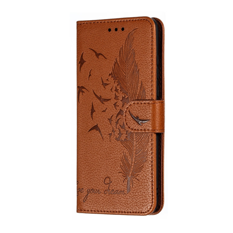 Feather Pattern Litchi Texture Horizontal Flip Leather Case with Wallet & Holder & Card Slots For Huawei P30 Lite