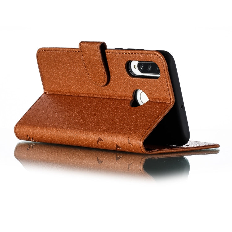 Feather Pattern Litchi Texture Horizontal Flip Leather Case with Wallet & Holder & Card Slots For Huawei P30 Lite