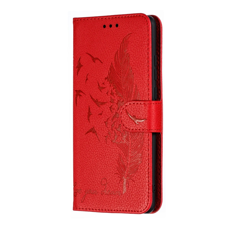 Feather Pattern Litchi Texture Horizontal Flip Leather Case with Wallet & Holder & Card Slots For Huawei P30 Pro