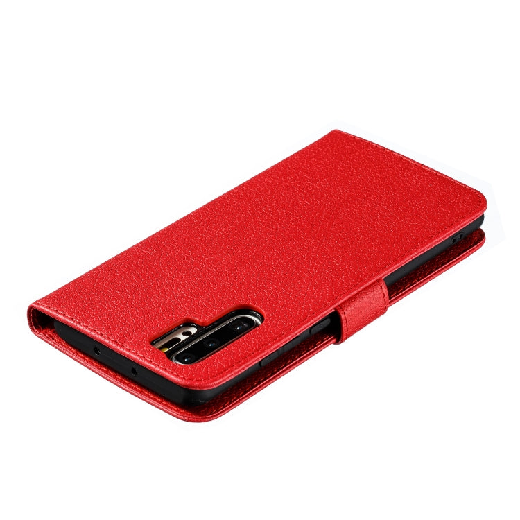 Feather Pattern Litchi Texture Horizontal Flip Leather Case with Wallet & Holder & Card Slots For Huawei P30 Pro