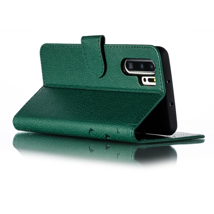 Feather Pattern Litchi Texture Horizontal Flip Leather Case with Wallet & Holder & Card Slots For Huawei P30 Pro