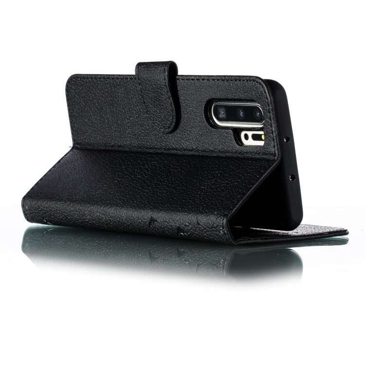 Feather Pattern Litchi Texture Horizontal Flip Leather Case with Wallet & Holder & Card Slots For Huawei P30 Pro