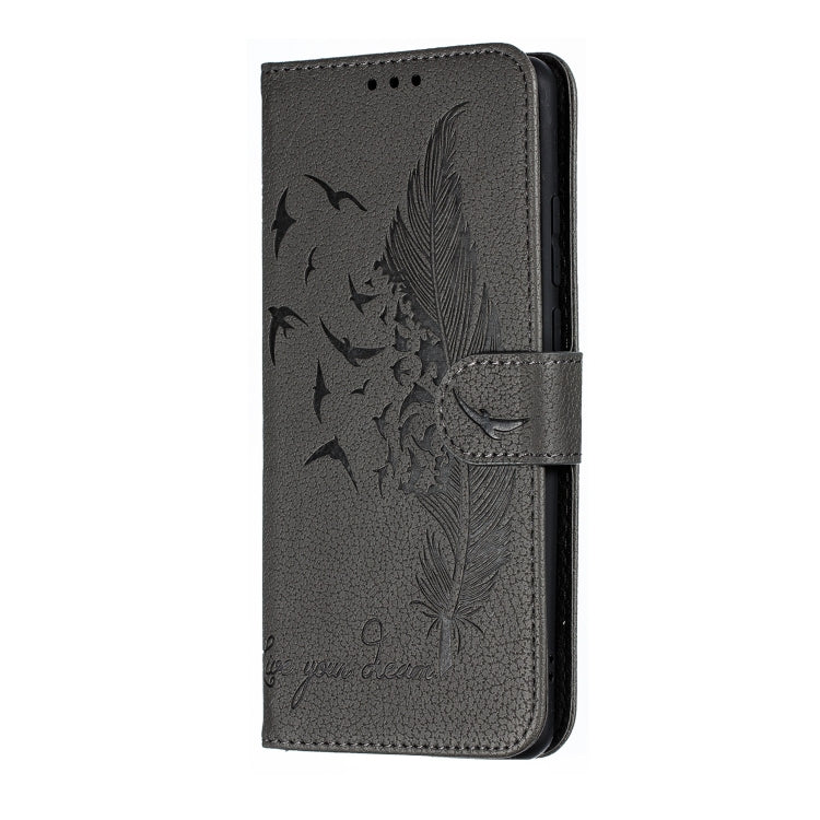 Feather Pattern Litchi Texture Horizontal Flip Leather Case with Wallet & Holder & Card Slots For Huawei P30 Pro