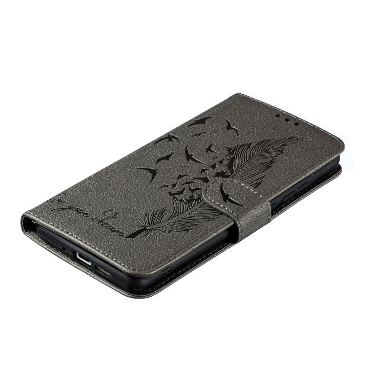 Feather Pattern Litchi Texture Horizontal Flip Leather Case with Wallet & Holder & Card Slots For Huawei P30 Pro