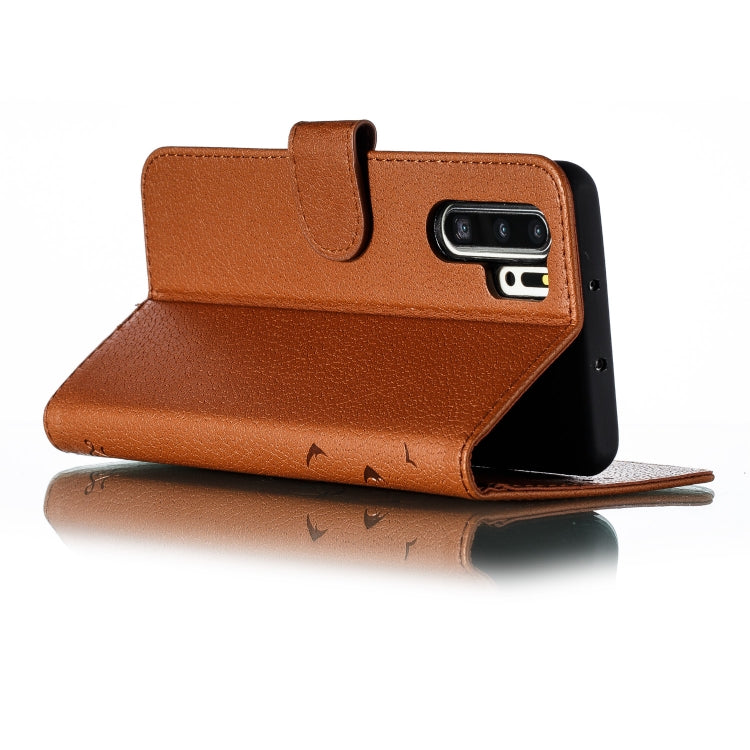 Feather Pattern Litchi Texture Horizontal Flip Leather Case with Wallet & Holder & Card Slots For Huawei P30 Pro