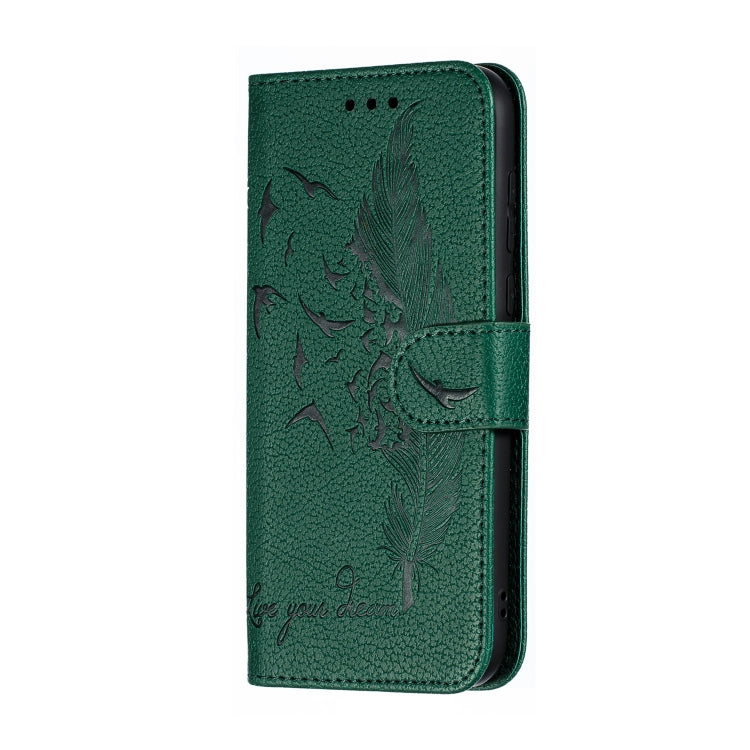 Feather Pattern Litchi Texture Horizontal Flip Leather Case with Wallet & Holder & Card Slots For Huawei Y5 (2019) / Honor 8S