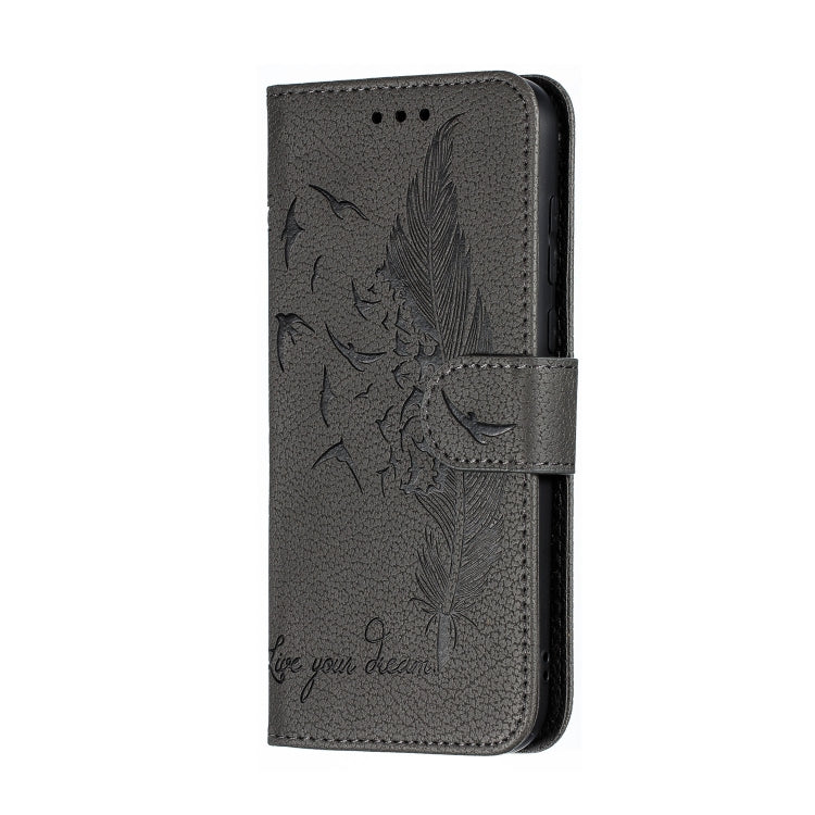 Feather Pattern Litchi Texture Horizontal Flip Leather Case with Wallet & Holder & Card Slots For Huawei Y5 (2019) / Honor 8S