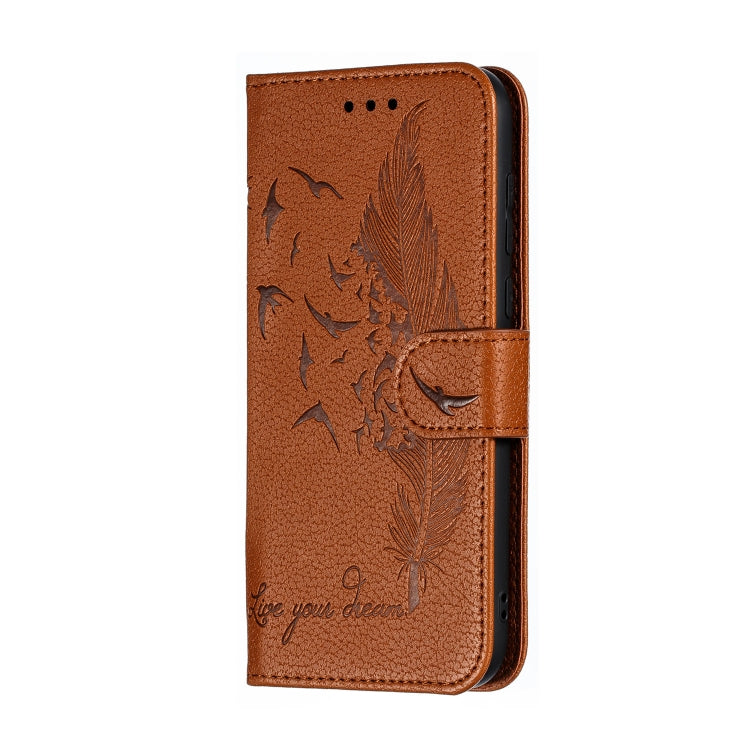 Feather Pattern Litchi Texture Horizontal Flip Leather Case with Wallet & Holder & Card Slots For Huawei Y5 (2019) / Honor 8S