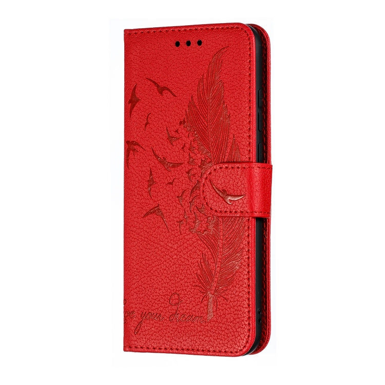Feather Pattern Litchi Texture Horizontal Flip Leather Case with Wallet & Holder & Card Slots For Huawei Y6 (2019) / Honor Play 8A