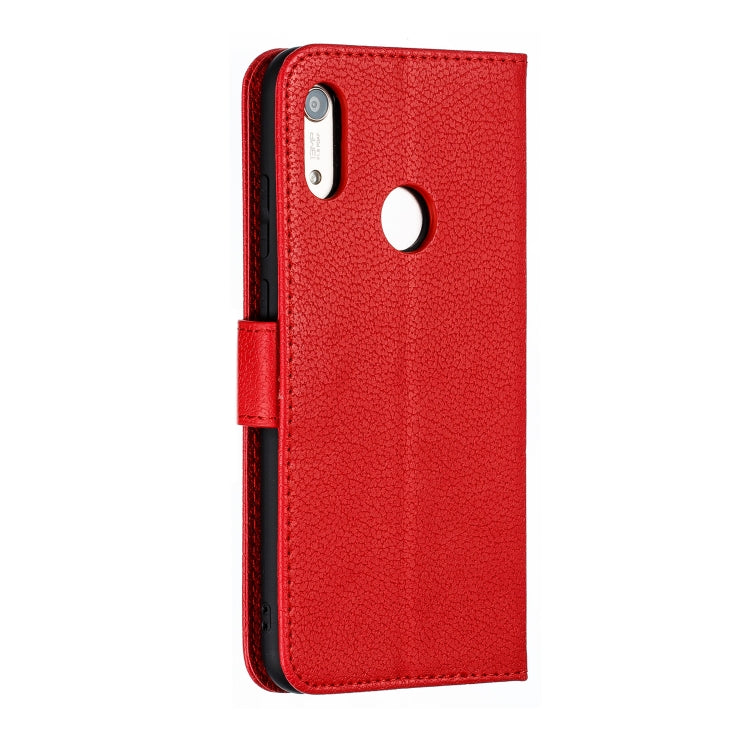 Feather Pattern Litchi Texture Horizontal Flip Leather Case with Wallet & Holder & Card Slots For Huawei Y6 (2019) / Honor Play 8A