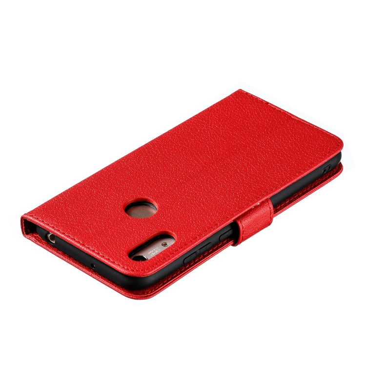 Feather Pattern Litchi Texture Horizontal Flip Leather Case with Wallet & Holder & Card Slots For Huawei Y6 (2019) / Honor Play 8A
