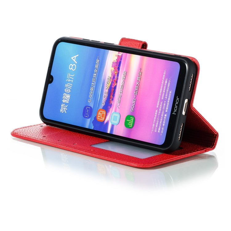 Feather Pattern Litchi Texture Horizontal Flip Leather Case with Wallet & Holder & Card Slots For Huawei Y6 (2019) / Honor Play 8A