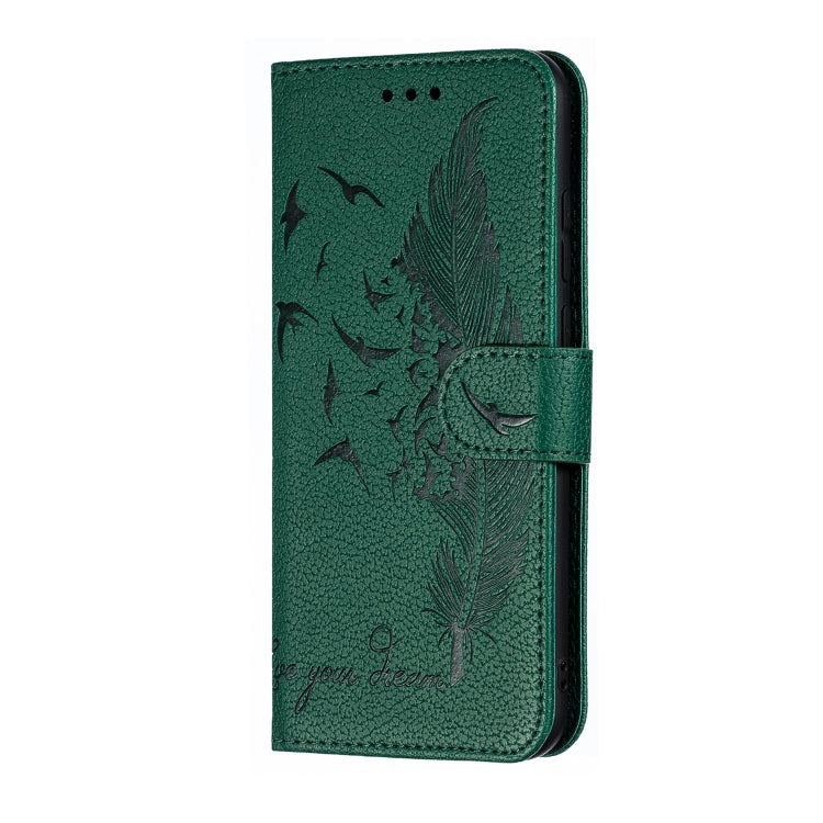 Feather Pattern Litchi Texture Horizontal Flip Leather Case with Wallet & Holder & Card Slots For Huawei Y6 (2019) / Honor Play 8A