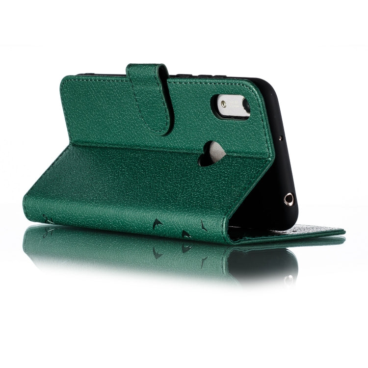 Feather Pattern Litchi Texture Horizontal Flip Leather Case with Wallet & Holder & Card Slots For Huawei Y6 (2019) / Honor Play 8A