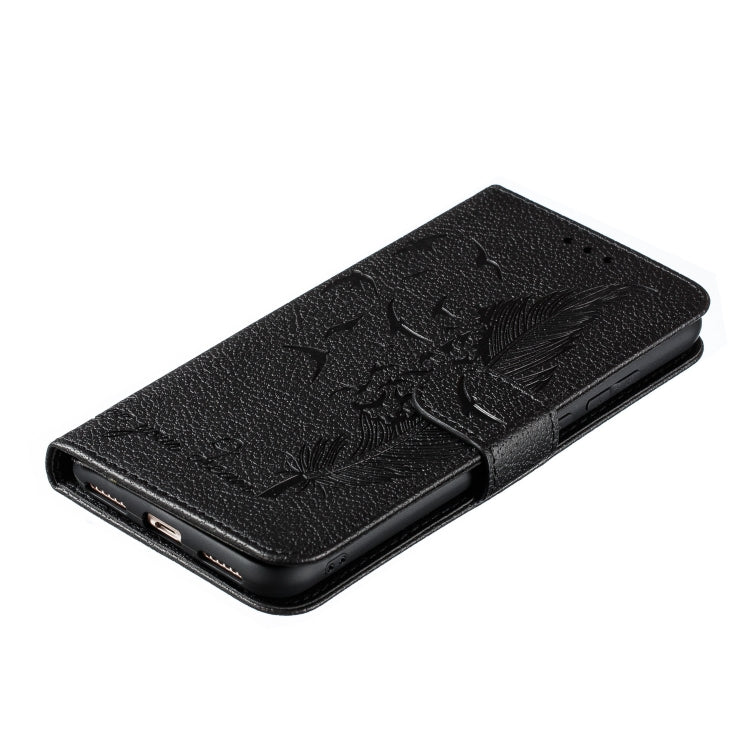Feather Pattern Litchi Texture Horizontal Flip Leather Case with Wallet & Holder & Card Slots For Huawei Y6 (2019) / Honor Play 8A