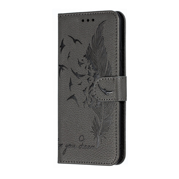 Feather Pattern Litchi Texture Horizontal Flip Leather Case with Wallet & Holder & Card Slots For Huawei Y6 (2019) / Honor Play 8A