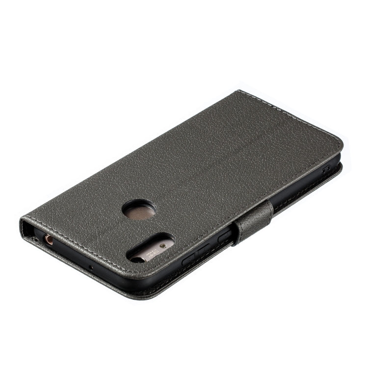 Feather Pattern Litchi Texture Horizontal Flip Leather Case with Wallet & Holder & Card Slots For Huawei Y6 (2019) / Honor Play 8A