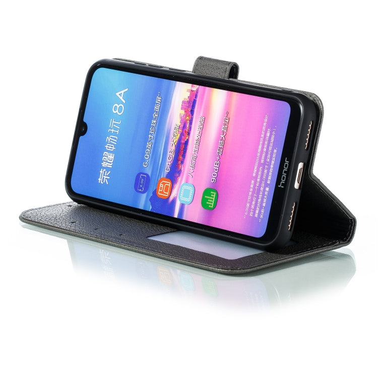 Feather Pattern Litchi Texture Horizontal Flip Leather Case with Wallet & Holder & Card Slots For Huawei Y6 (2019) / Honor Play 8A