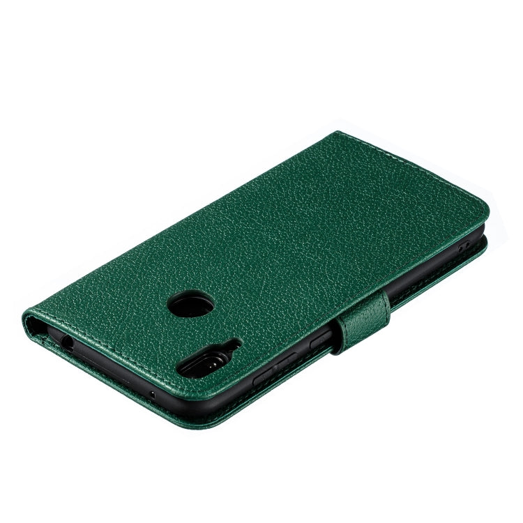 Feather Pattern Litchi Texture Horizontal Flip Leather Case with Wallet & Holder & Card Slots For Huawei Y7 (2019)
