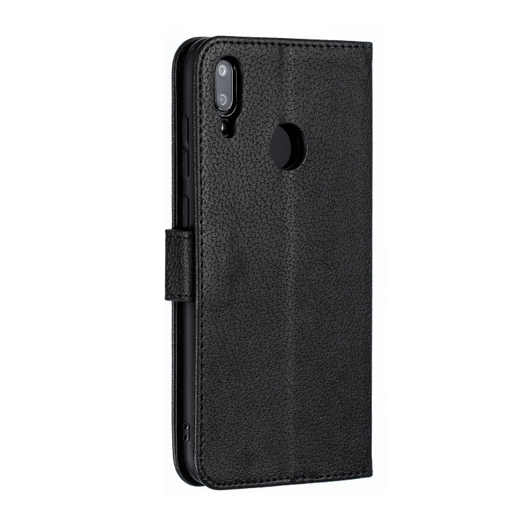 Feather Pattern Litchi Texture Horizontal Flip Leather Case with Wallet & Holder & Card Slots For Huawei Y7 (2019)