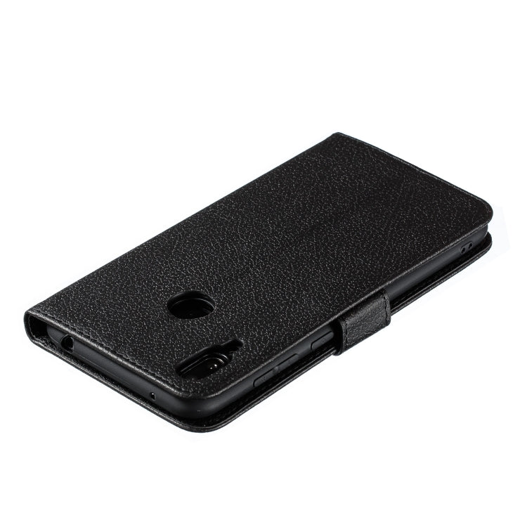 Feather Pattern Litchi Texture Horizontal Flip Leather Case with Wallet & Holder & Card Slots For Huawei Y7 (2019)
