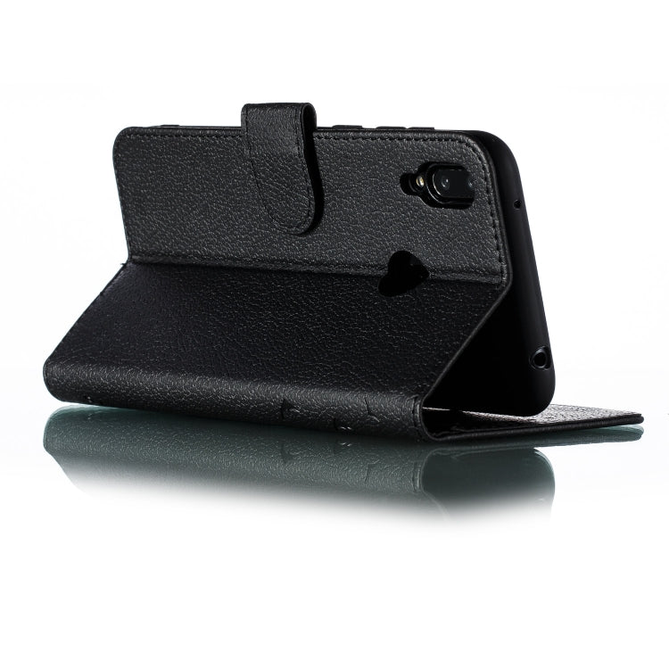 Feather Pattern Litchi Texture Horizontal Flip Leather Case with Wallet & Holder & Card Slots For Huawei Y7 (2019)