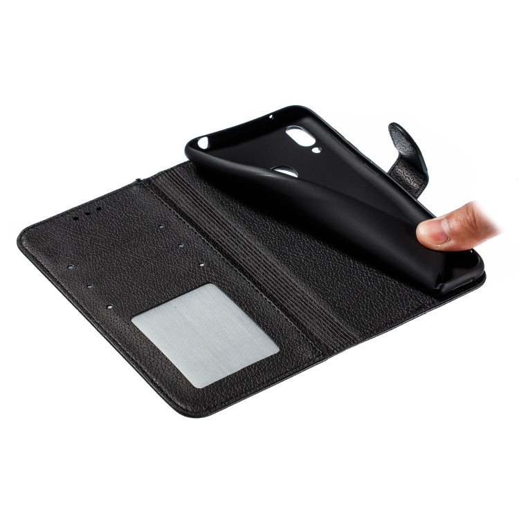Feather Pattern Litchi Texture Horizontal Flip Leather Case with Wallet & Holder & Card Slots For Huawei Y7 (2019)