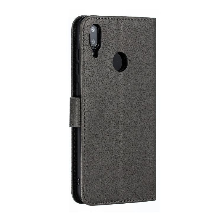 Feather Pattern Litchi Texture Horizontal Flip Leather Case with Wallet & Holder & Card Slots For Huawei Y7 (2019)