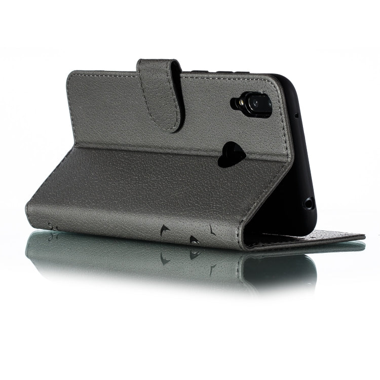 Feather Pattern Litchi Texture Horizontal Flip Leather Case with Wallet & Holder & Card Slots For Huawei Y7 (2019)