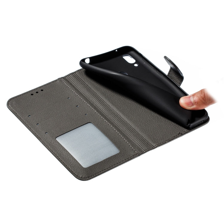 Feather Pattern Litchi Texture Horizontal Flip Leather Case with Wallet & Holder & Card Slots For Huawei Y7 (2019)