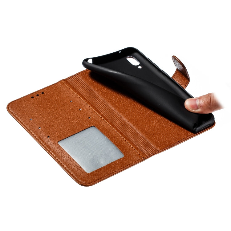 Feather Pattern Litchi Texture Horizontal Flip Leather Case with Wallet & Holder & Card Slots For Huawei Y7 (2019)