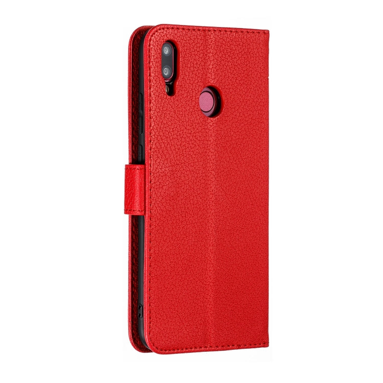 Feather Pattern Litchi Texture Horizontal Flip Leather Case with Wallet & Holder & Card Slots For Huawei Y9 (2019)