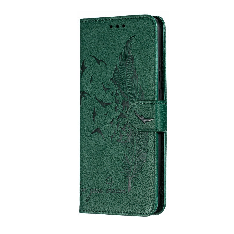 Feather Pattern Litchi Texture Horizontal Flip Leather Case with Wallet & Holder & Card Slots For Huawei Y9 (2019)