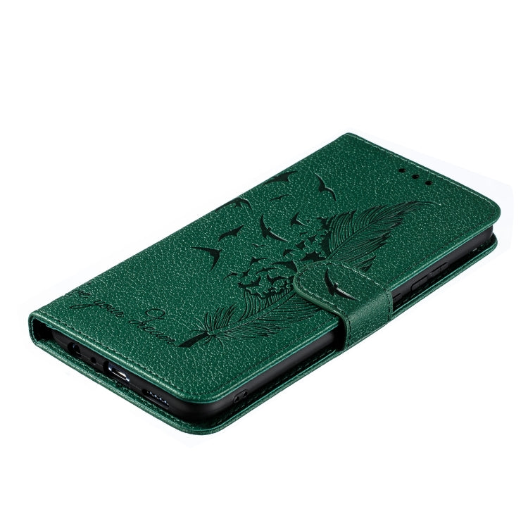 Feather Pattern Litchi Texture Horizontal Flip Leather Case with Wallet & Holder & Card Slots For Huawei Y9 (2019)