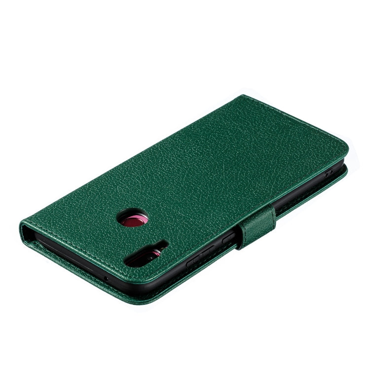 Feather Pattern Litchi Texture Horizontal Flip Leather Case with Wallet & Holder & Card Slots For Huawei Y9 (2019)