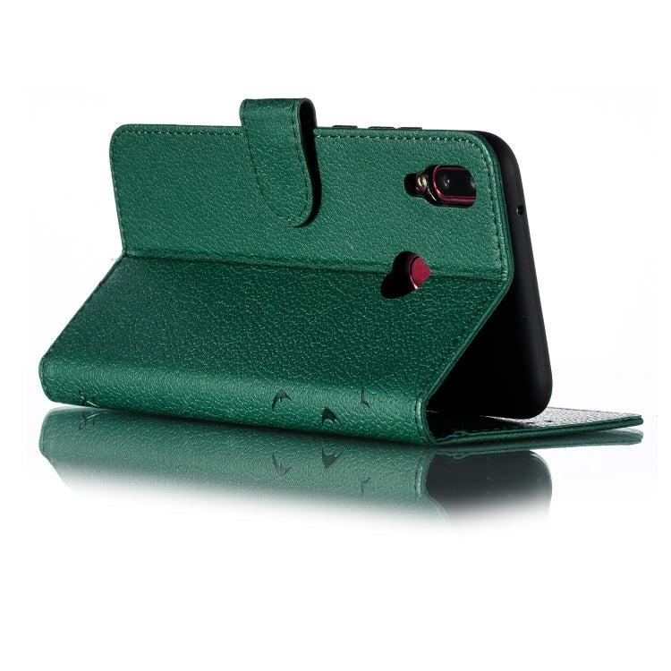 Feather Pattern Litchi Texture Horizontal Flip Leather Case with Wallet & Holder & Card Slots For Huawei Y9 (2019)